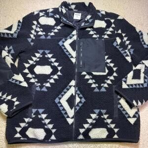 Sonoma Goods For Life Grizzly Sherpa Jacket in Blue Southwest XL